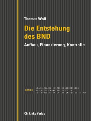 cover image of Die Entstehung des BND